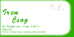 iren csog business card